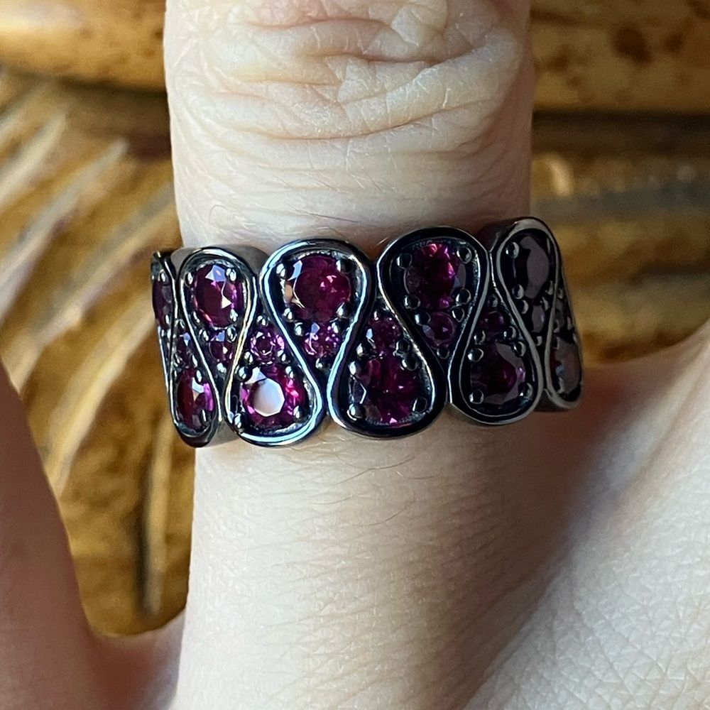 Natural Raspberry Garnet Ring Size 6